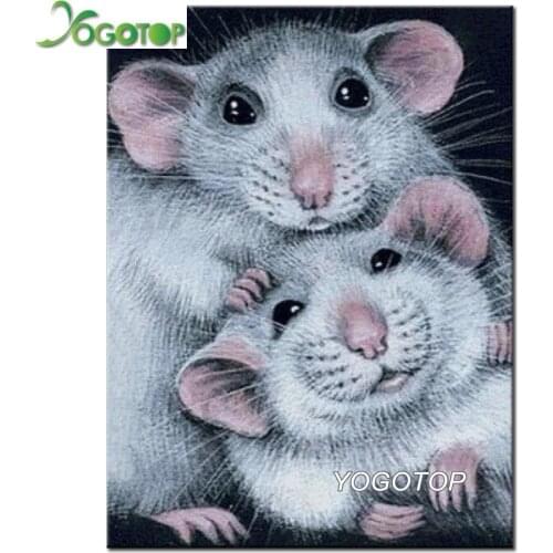 Square/Round Drill 5D DIY Diamond Painting"little mouse"Diamond Embroidery Cross Stitch Rhinestones Year of the Rat gift YY2523