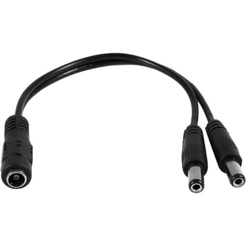 Top Deals 5.5x2.1mm 1 to 2 M/F DC Power Splitter Cable for Security CCTV Camera
