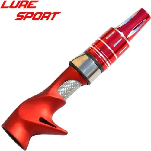 LURESPORT 2pcs Red paint 16 ACS Reel Seat Aluminum Cap Nut Rod Building Component Reel Seat Repair rod DIY Accessory