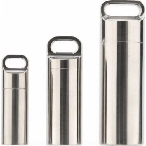 Pure Titanium Mini EDC Tools Eco-friendly Outdoor Pill Box Sealed Waterproof Storage Pill Box Perfume Case Pendants EDC Tools js