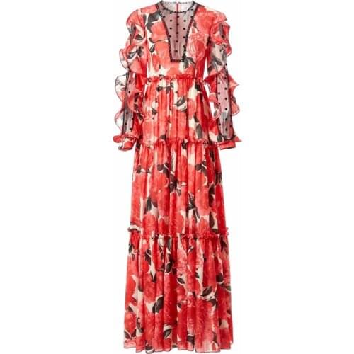 Fashion dress sexy New V neck waist shows thin and high temperament