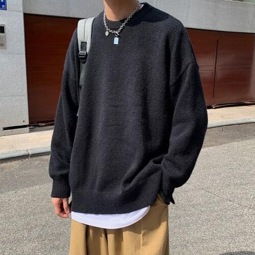 Men Vintage Winter Sweaters 2021 Autumn Pullover Mens O-Neck Korean Fashions Sweater Women Casual Harajuku Clothes