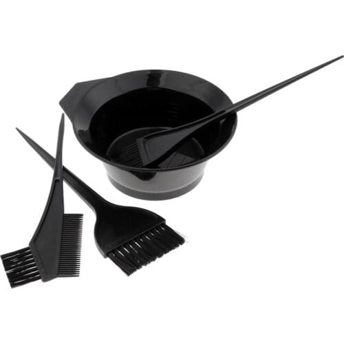 Hair Dyeing and Barbers Cape Kit Tinting Bowl Dye Brushes Silicone Highlight Cap