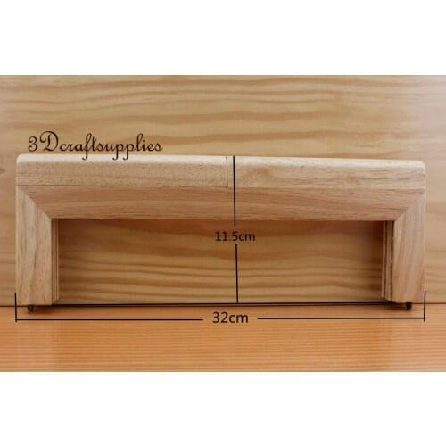 Natural wooden purse frame 32cm x 11.5cm (purse making supplies) Z5