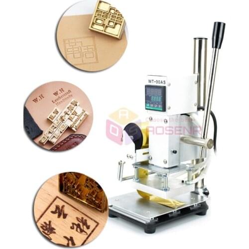 NEW Hot Foil Stamping Machine Manual Leather Bronzing Printer Creasing Machine Marking PVC Card Embossing Machine