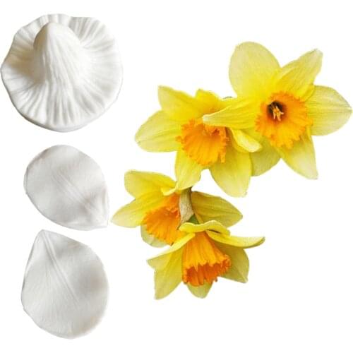 NEW Daffodils Petals Veiner Silicone Mold Fondant Mould Cake Decorating Tools Chocolate Mold,Sugarcraft,Kitchen Gadgets C409