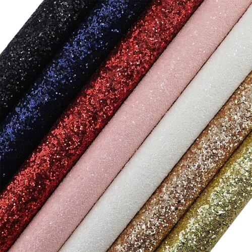 21x30cm Plain Chunky Glitters Fabric Leather A4 Sheet For Bows Earring DIY F0013