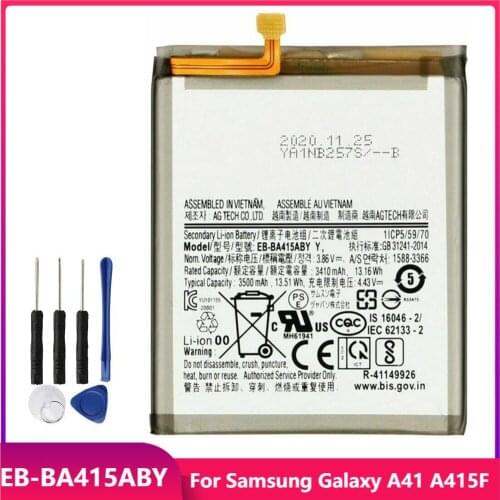 Original Phone Battery EB-BA415ABY For Samsung Galaxy A41 A415F Replacement Rechargable Batteries 3500mAh With Free Tools