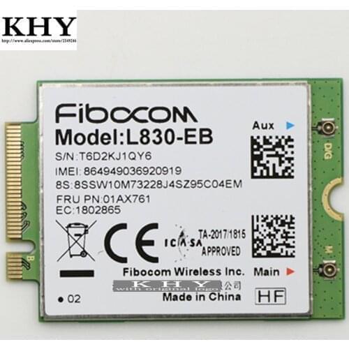 Original Fibocom L830-EB WWAN Card For ThinkPad X380 X390 L490 L590, X380 Yoga,X390 Yoga, ideapad D330-10IGM 01AX761