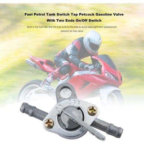 Fuel Petrol Tank Switch Tap Petcock Gasoline Valve With Two Ends On/Off Switch For Cross-country Motorcycle ATV Moped Hot