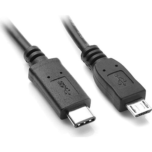 Reversible Design USB 3.0 3.1 Type C Male Connector to Micro USB 2.0 Male Data Cable for Laptop & Phone