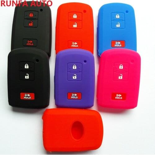 RUNFA AUTO Silicon Silikon Car Keyless Holder Protector For Toyota RAV4 Prius Landcruiser Tacoma Smart Entry Key 3B
