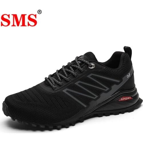 SMS New Men Shoes Non-Slip Men Hiking Shoes Wearable Sneakers Outdoor Sport Shoes Plus Size Zapatos Hombre Climbing Shoes Male