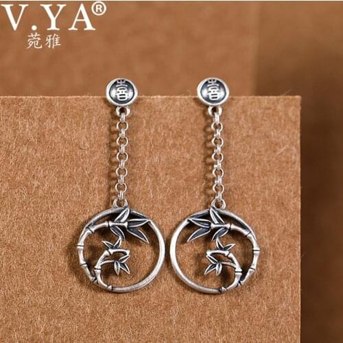 Серебряные серьги V.YA China At AliExpress