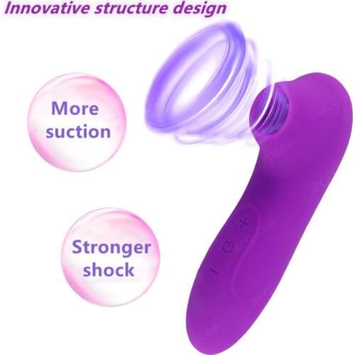 Powerful Clit Sucker Vibrator Tongue Vibrating Nipple Sucking Blowjob Clitoris Stimulator Etotic Sex Toys for Women Masturbator