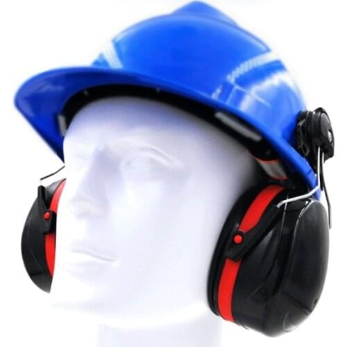 High Quality Work Anti-Noise Earmuffs For Safety Helmet Ear Protector For Woodwork Airport Factory Hearing Protection