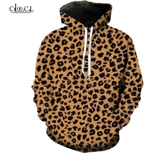 3D Hoodies Leopard Pattern Printed Harajuku Sweatshirt Hoodie For Male Female Hoody Pullover Leopard Print Casual Sportswear Top