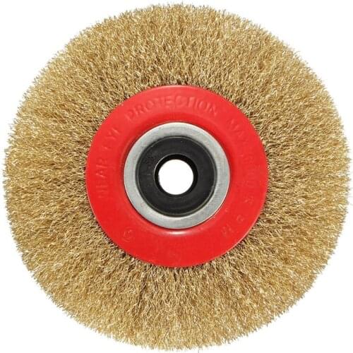 5inch 125mm Wire Brush Wheel for Bench Grinder Polish + Reducers Adaptor Rings