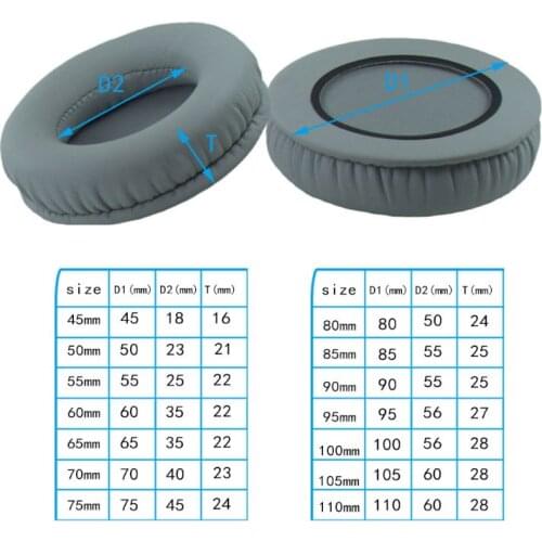 Ear Pads 60mm 70mm 45mm-110mm Protein Skin Foam Cushions For Headphones 19QA