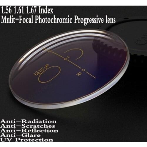 1.56 1.61 1.67 Index Aspheric Photochromic Multi Focal Progressive Prescription Lens Myopia Presbyopia Lens Glasses Lens PS0008