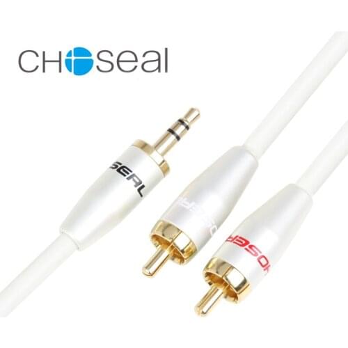 Choseal QS3403 3.5mm To 2 RCA Audio Cable Aux Cable For Amplifier Phone Edifer Home Theater
