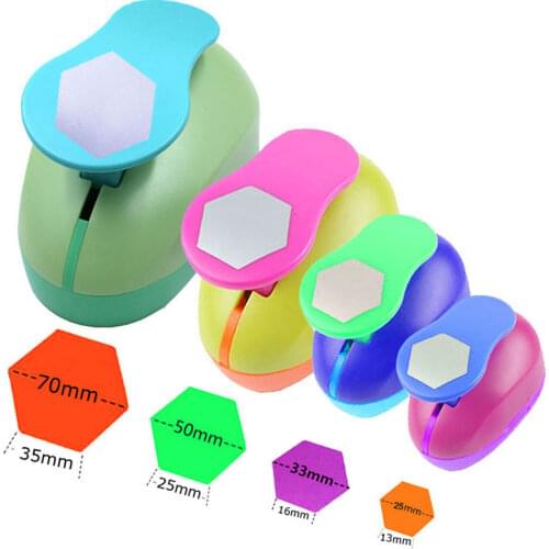 Free ship Hexagon hole punch set Geometry Punch Craft Scrapbook Paper Puncher graph Shaped Punches