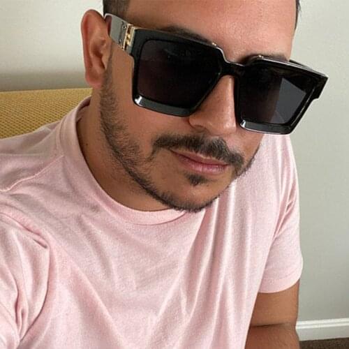 Oversized Square sunglasses for women 2020 luxury brand vintage Big frame flat top sunglasses men Gradient Shades glasses UV400