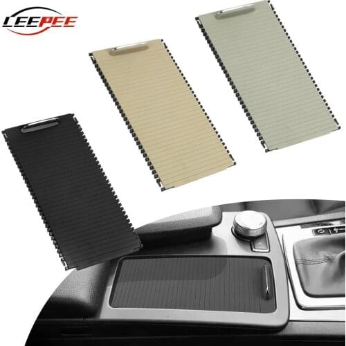 LEEPEE For Mercedes Benz W204 W212 C Class E Class Car Console Cover Holder Centre Console Roller Blind Cover Car Accessories