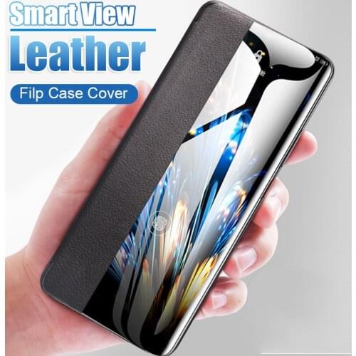 Smart View Flip Cover Leather Phone Case on For Huawei P30 lite Pro P20 P 30 20 P30pro P20pro 20pro 30pro Window Slim Funda Hard