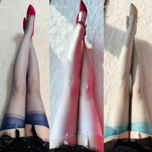 Sexy Women Thigh High Stockings 5D Nylon No Elastic Stockings Fashion Over High Knee Hosiery Transparent Long Stocking