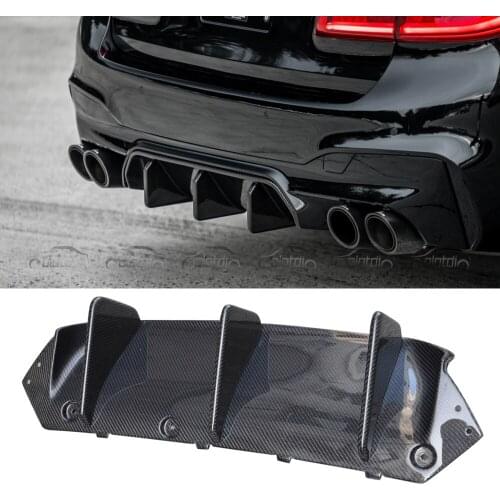 Real Carbon Fiber Rear Bumper Diffuser Spoiler Lip fits for BMW F90 M5 2019 UP