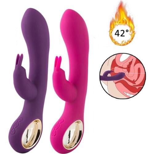 10 Speed Charging Heating Dildo Vibtrator G Spot Vagina Massager Clitoris Stimulator Rabbit Vibrator Sex Toys Women Masturbator