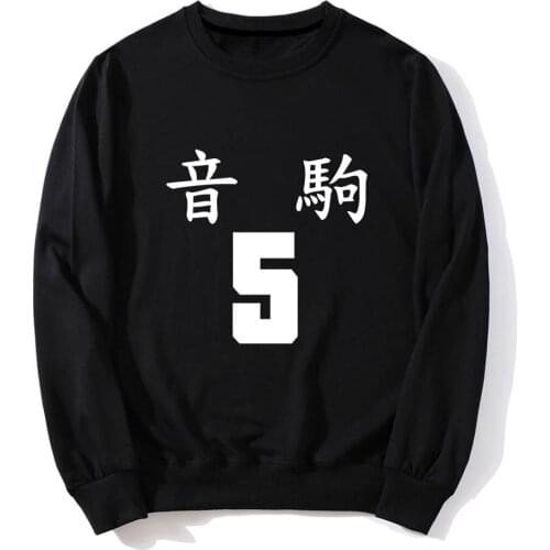 Haikyu!! Hoodies Sweatshirts Kozume Kenma 2020 Winter Autumn Sportswear Long Sleeves O-Neck The Screw Thread Cuff Chic Tops