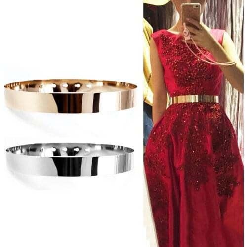 Metal Belt Female Decoration Gold Belt Silver Fashion Dress Belt Decoration Waist Belts Women Luxury Fashion