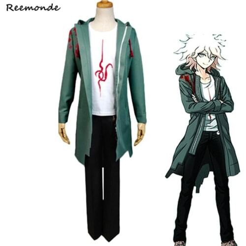 Danganronpa Nagito Komaeda Cosplay Costume Hair Wigs Trigger Happy Havoc Komaeda Nagito Jacket Shirt Pants Coat Uniform For Men