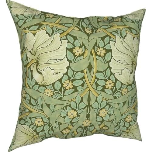 William Morris Pillow Cover Home Decor Floral Vintage Victorian Flowers Cushion Cover Throw Pillow for Home Polyester