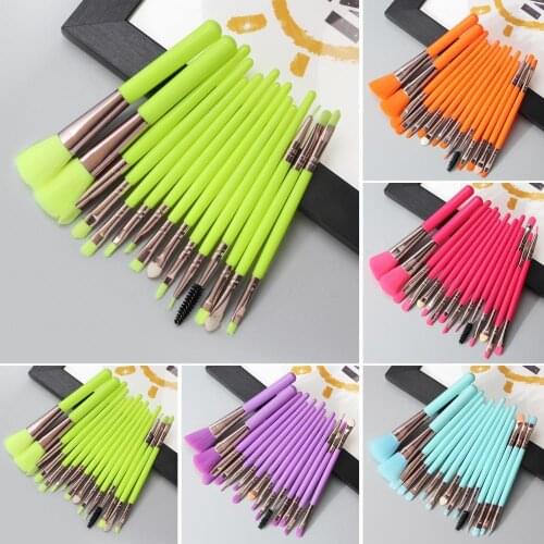 Neon Makeup Brush Contour Foundation Brush Blending Powder Blush Concealers Eye Shadows Makeup Brush Beauty brochas maquillaje