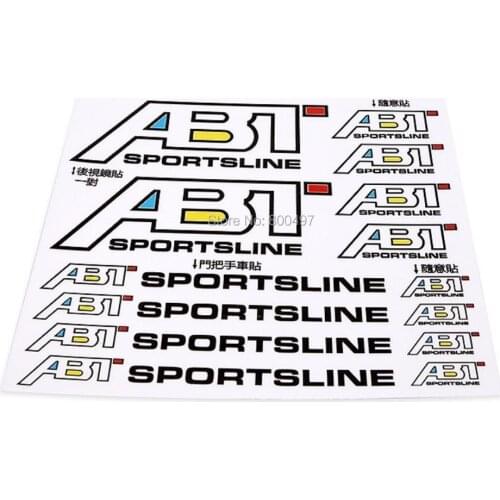 New Car Styling ABT Decal Decorative Rear Mirror Handle Vinyl Stickers for Volkswagen Audi ABT A1 A3 A4 A5 A6 A7 TT R8 Q3 Q5 Q7