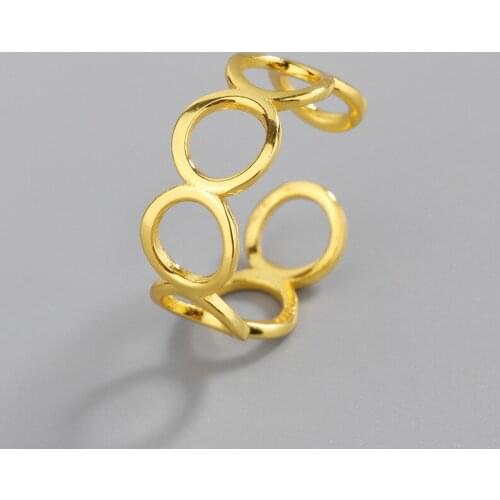 New Trend Rings Gold-plated Jewelry Korean Style Ring Geometric Open Index Finger Ring Jewelry 2021 Jewelry Gift Female