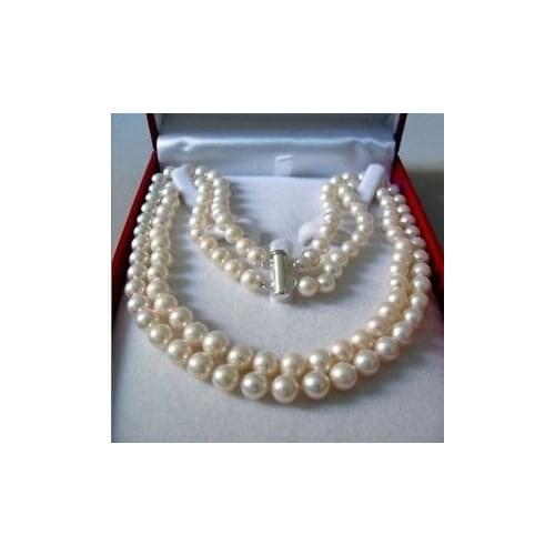 2 Rows 8-9 MM Freshwater PEARL NECKLACE