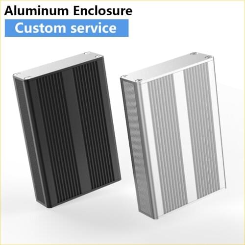 Heatsink aluminum enclosure DIY electric box PCB project Case Black J03 55*19mm