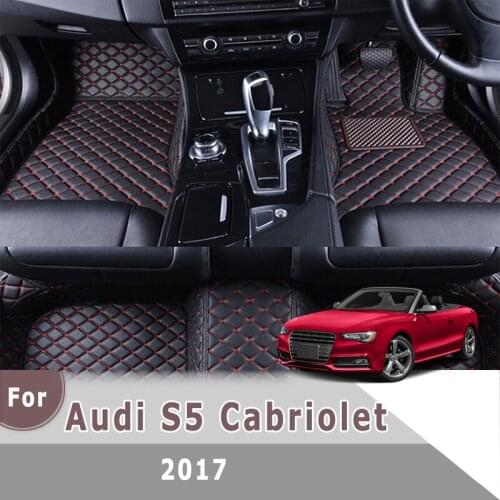RHD Carpets For Audi S5 Cabriolet 2017 Car Floor Mats Custom Auto Foot Pads Automobile carpet covers Accessories Decoration