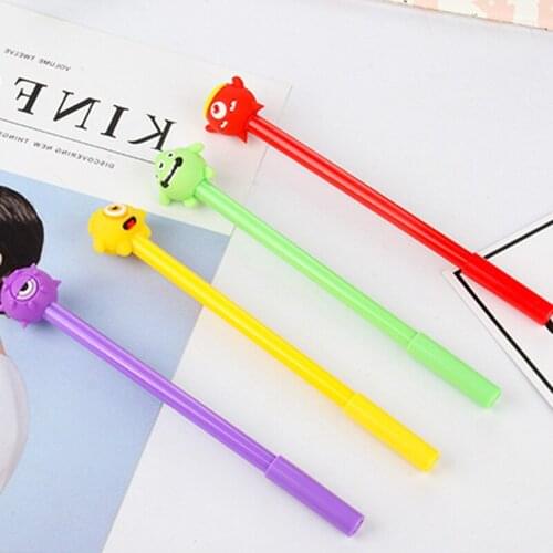 24 pcs Minimalist cartoon creative gel neutral pen grunt black stationery water fountain pen office supplies kawaii stationary