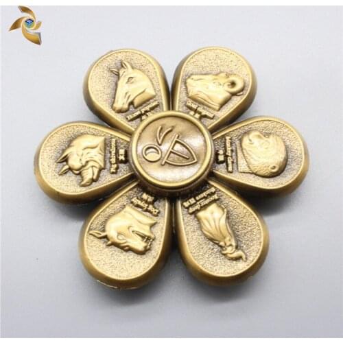 New Retro Zodiac Fingertip Gyro Finger Spiral 12 Zodiac Leisure Toys Gyro Wholesale