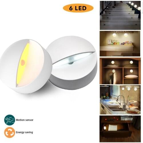 LED Motion Sensor Night Light Bedroom Decoration Wall Lamp Wireless Stairs Closet Kitchen Wardrobe Lamp Home Energy-Saving