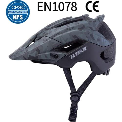 BATFOX Cycling Helmet MTB Mountain Road Bike Helmet Night Reflective Men Women Capacete Ciclismo Safety Outdoor Sports Helmet