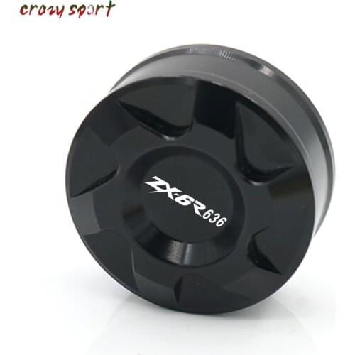 Rear Brake Fluid Reservoir Cover Cap For KAWASAKI ZX6R ZX-6R NINJA 2007 2008 Motorcycle Accessories With Logo