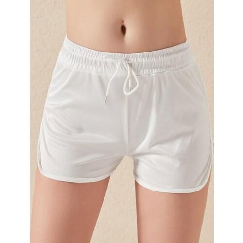 2021 Woman Shorts Drawstring Sports Shorts High Waist Fitness Sports Biker Summer With Pocket Casual Lace-Up Shorts Wholesale