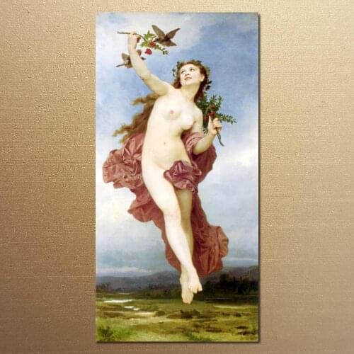 Wall Art Oil Painting Day By William Adolphe Bouguereau Portrait Woman Handmade Canvas Nude Female Artwork For Living Room Decor