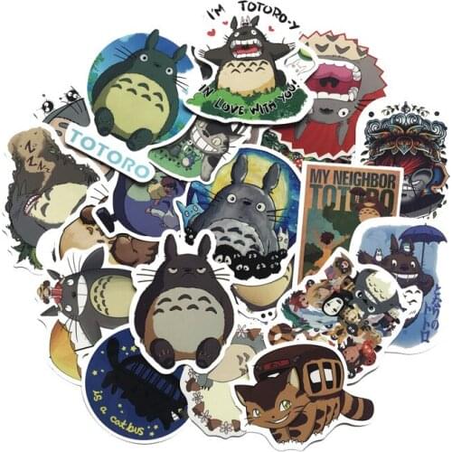 10/50pcs/Pack Kawaii Totoro Cartoon Waterproof Stickers Children Suitcase Guitar Skateboard Motorcycle Graffiti Sticker Kids Toy